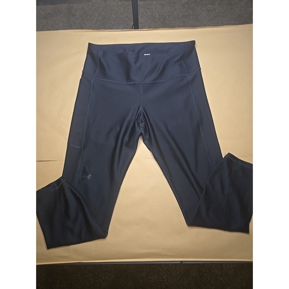 Under Armour Pants Womens Large Black HeatGear Compression Running Leggings